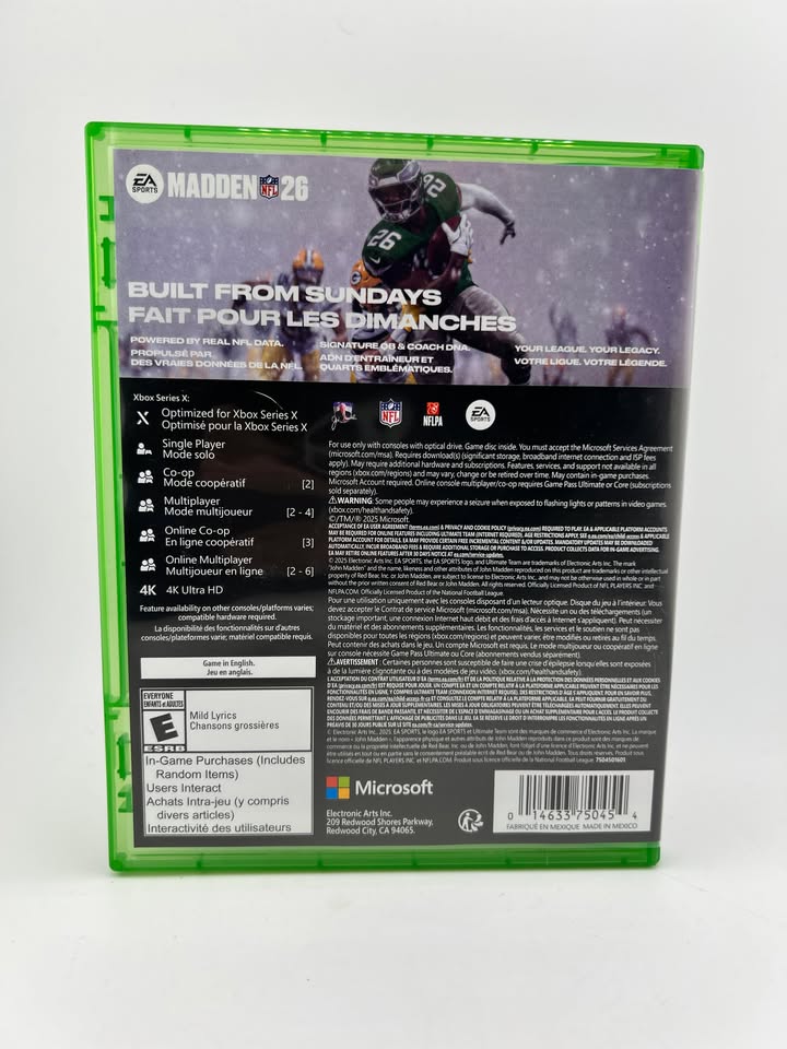 Madden NFL 26 Xbox Series Xseries