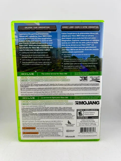 Minecraft Xbox 360 X360