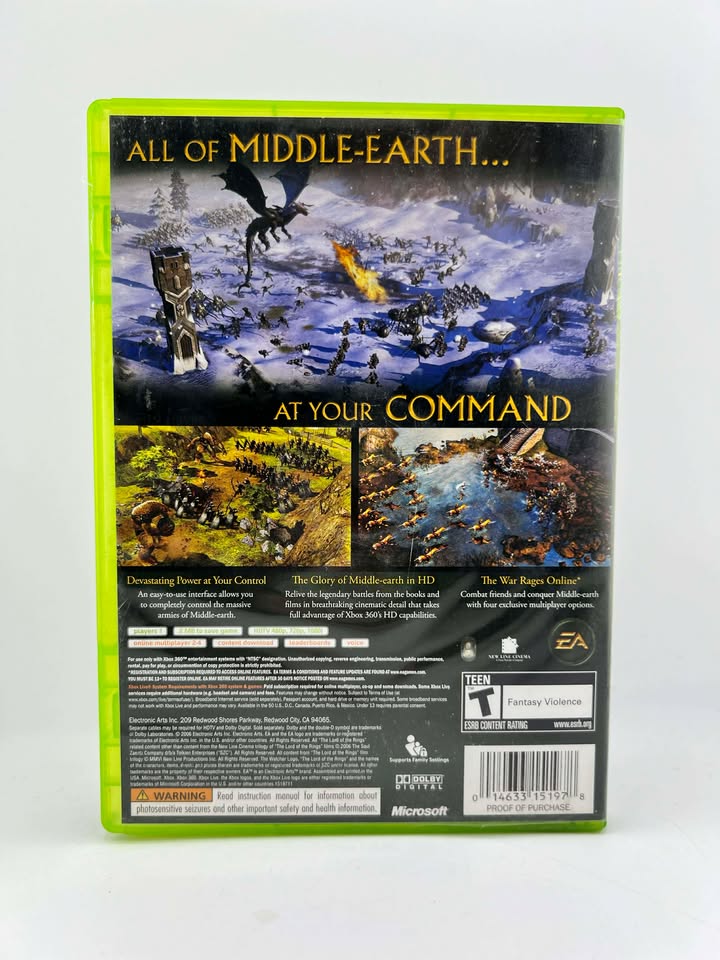 The Lord of the Rings: The Battle for Middle-Earth II 2 Xbox 360 X360