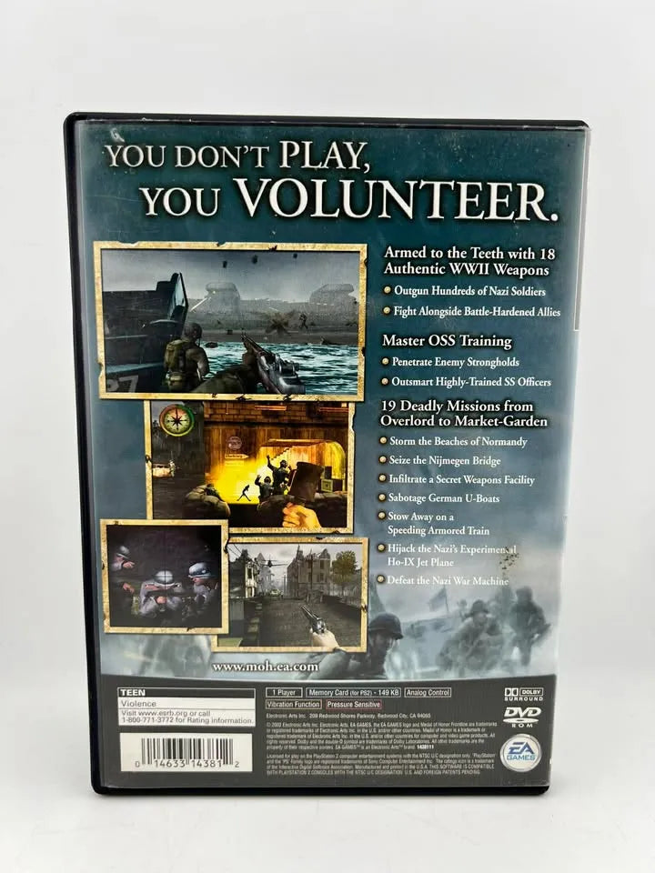 Medal Of Honor Frontline Playstation 2 PS2