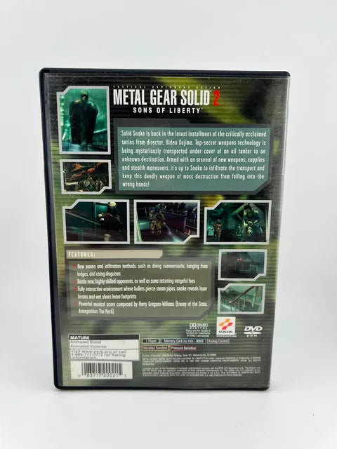 Metal Gear Solid 2 Sons Of Liberty Playstation 2 Ps2