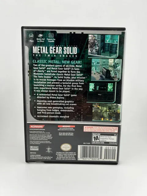 Metal Gear Solid The Twin Snakes Nintendo Gamecube NGC