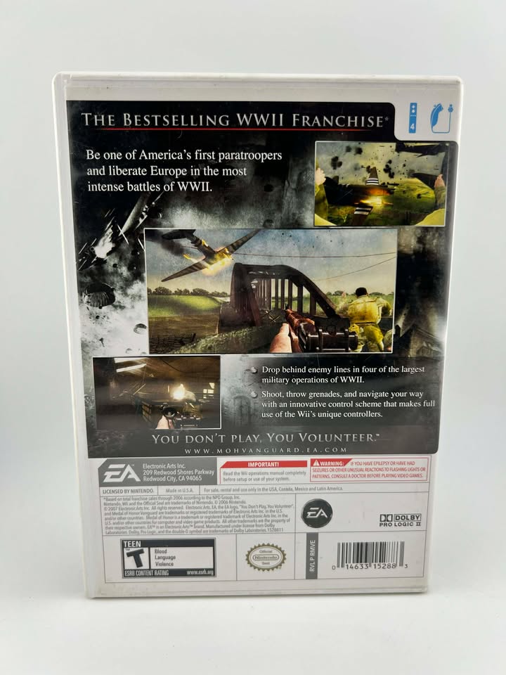 MEDALLA DE HONOR VANGUARDIA NINTENDO WII