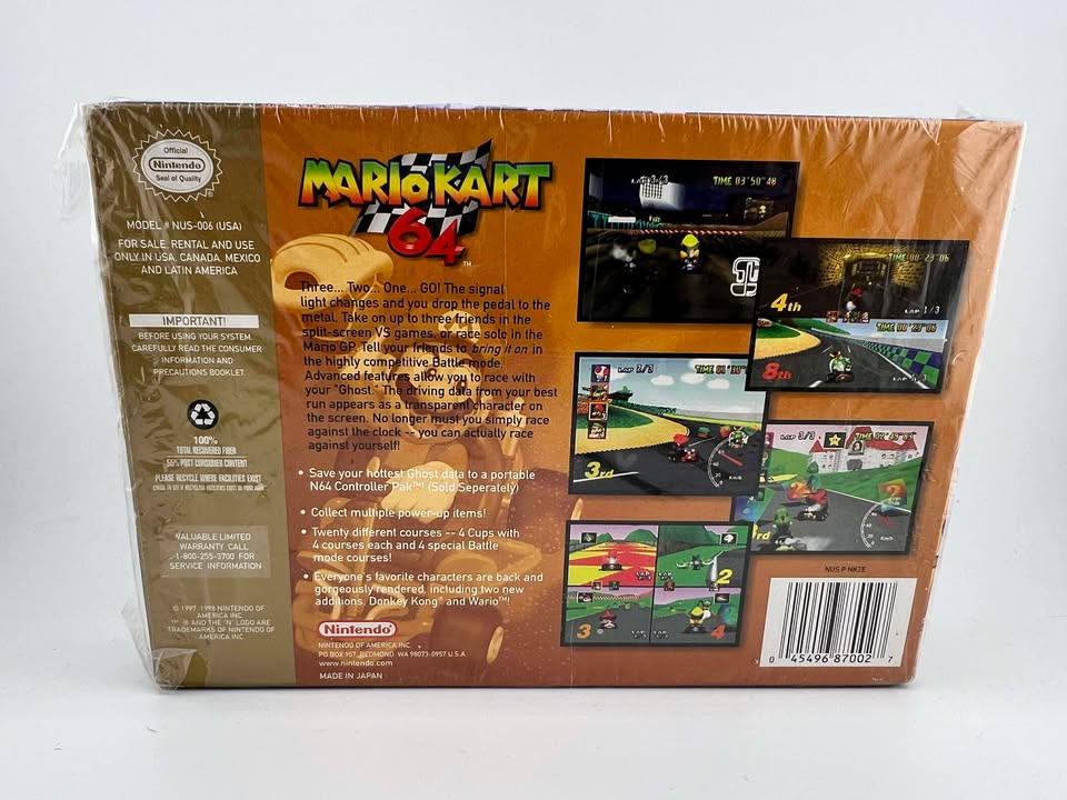 MARIO KART 64 ELECCIÓN DEL JUGADOR EN CAJA NINTENDO 64
