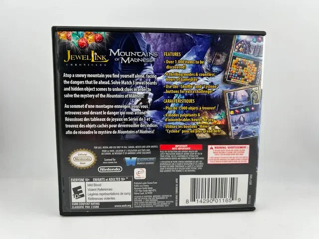 Jewel Link Mountains Of Madness Nintendo DS