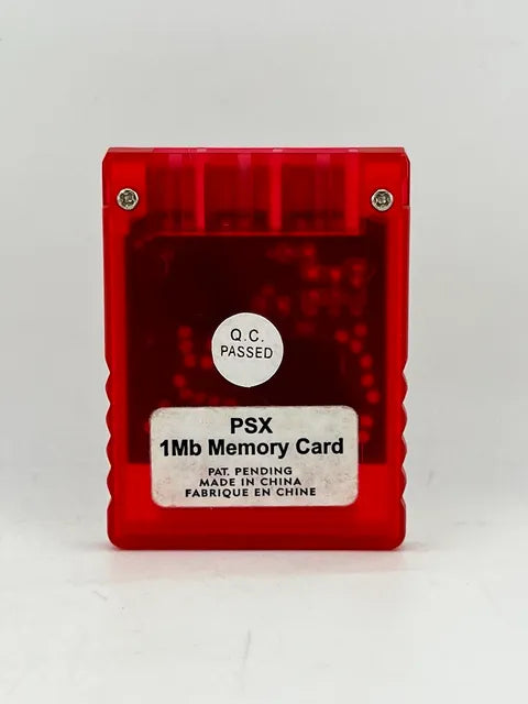 Carte Memoire Rouge Transparente Playstation Ps1 Générique