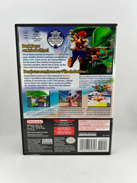 Super Mario Sunshine Nintendo Gamecube NGC