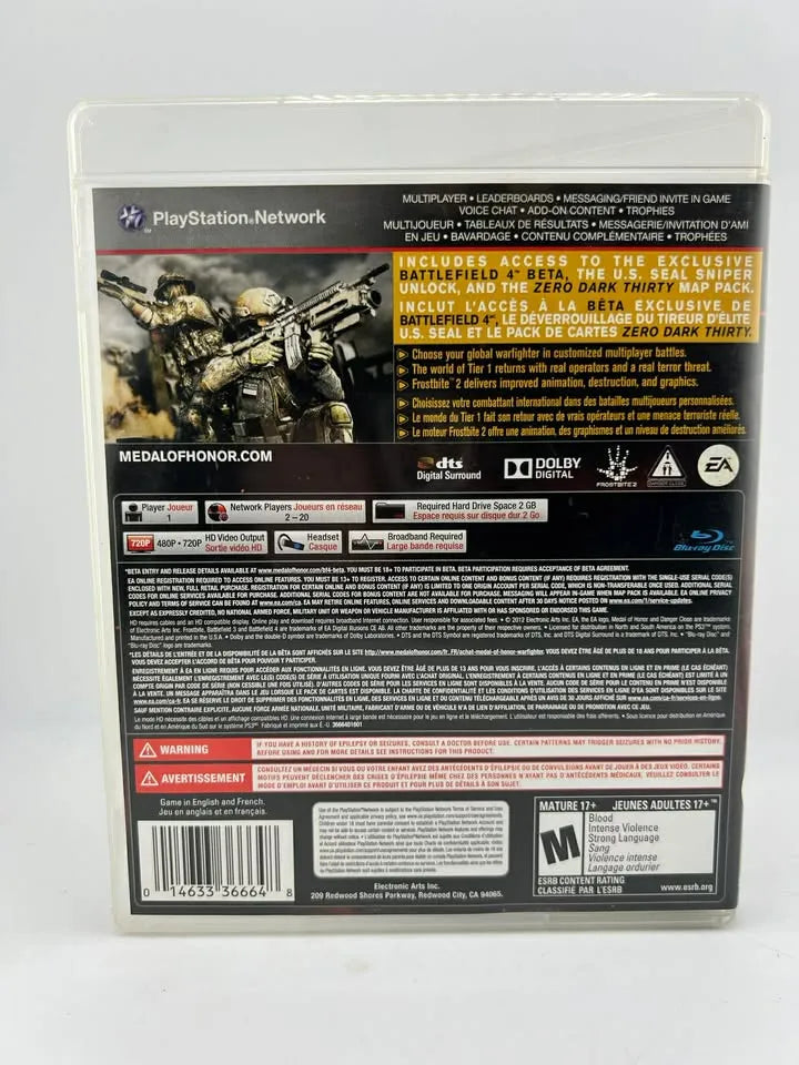MEDAL OF HONOR: WARFIGHTER LIMITED EDITION (PLAYSTATION 3 PS3)