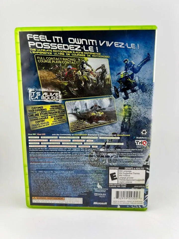 MX vs. ATV Alive Xbox 360 X360