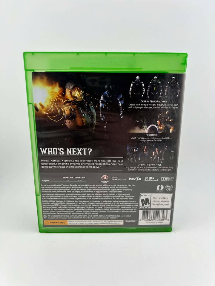 Mortal Kombat X Xbox One XONE