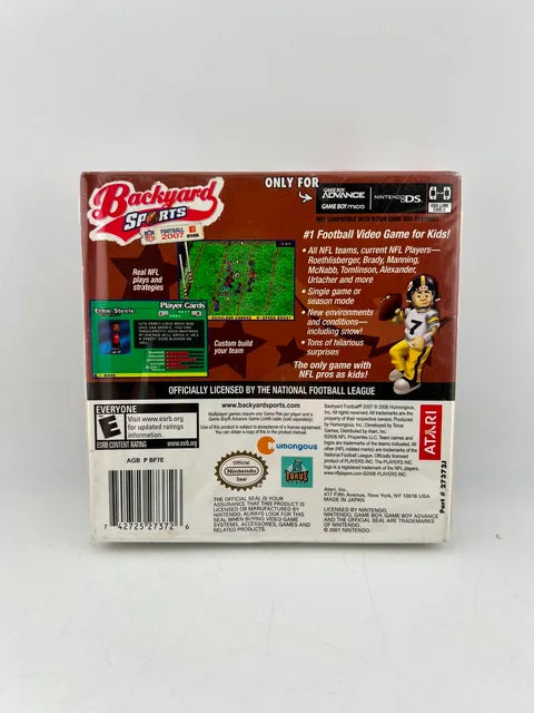 Backyard Sports Football 2007 NFL Game Boy Advance Gba