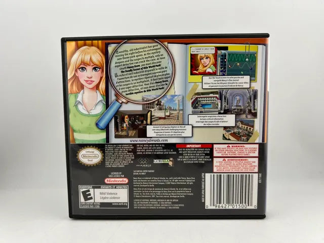 Nancy Drew The Deadly Secret of Old World Park Nintendo DS