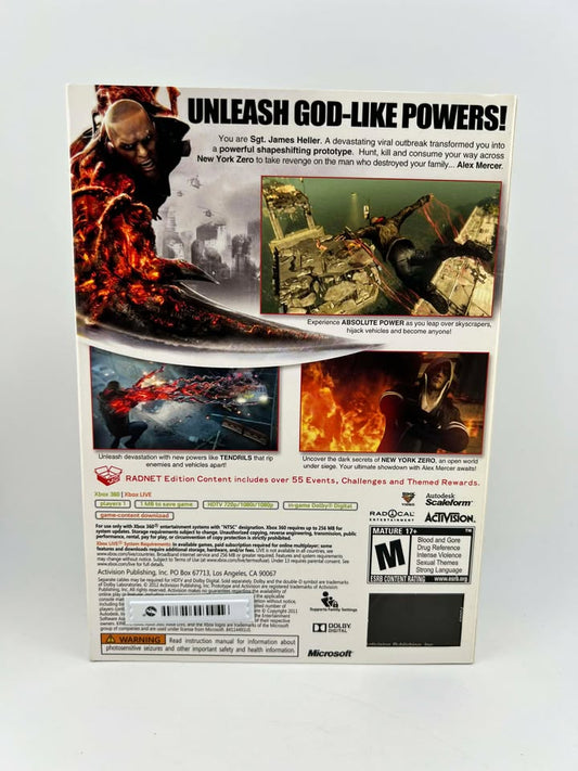 Prototype 2 Limited Radnet Edition Xbox 360 X360