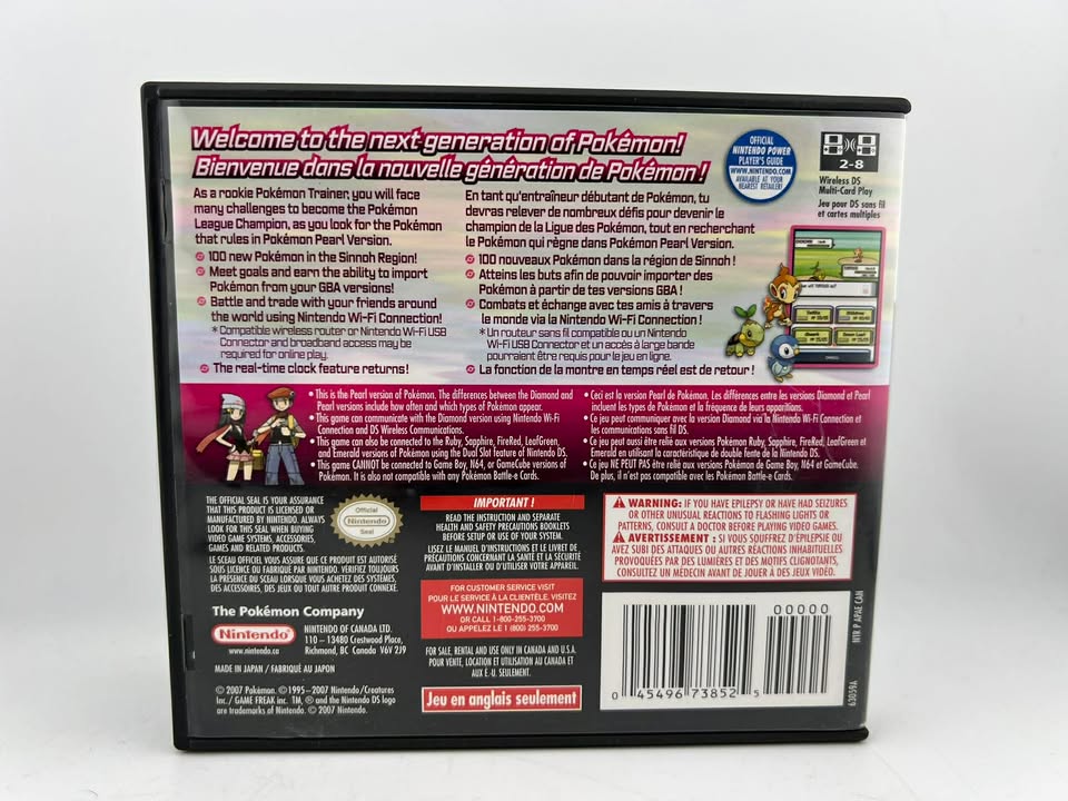 Pokemon Pearl Nintendo DS