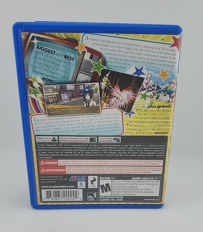 Persona 4 Golden Playstation Vita