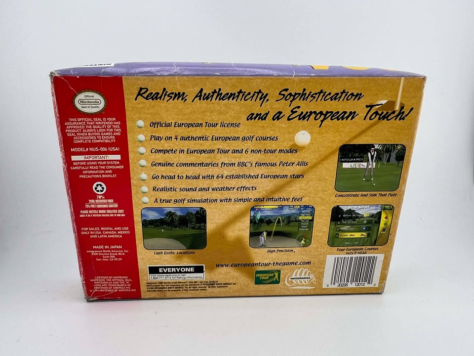 PGA European Tour Nintendo 64 N64