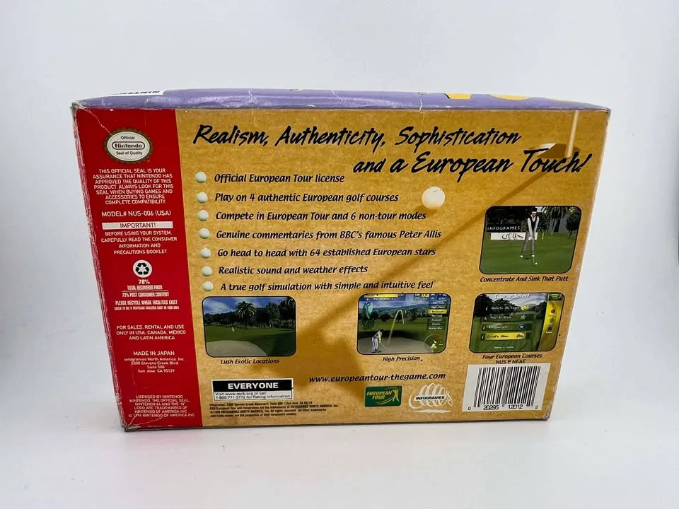 PGA European Tour Nintendo 64 N64