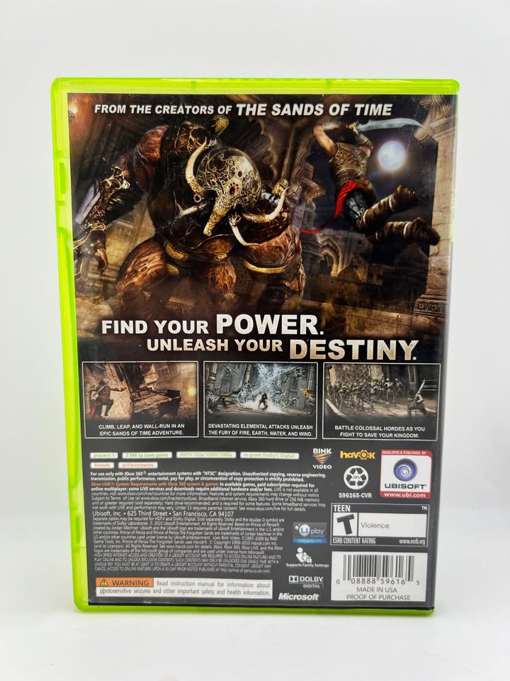 Prince Of Persia The Forgotten Sands Xbox 360 X360