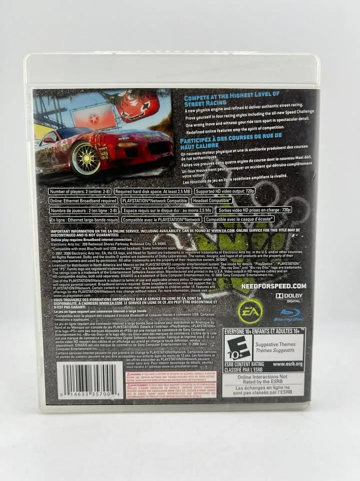 Need For Speed Prostreet Greatest Hits Playstation 3 PS3