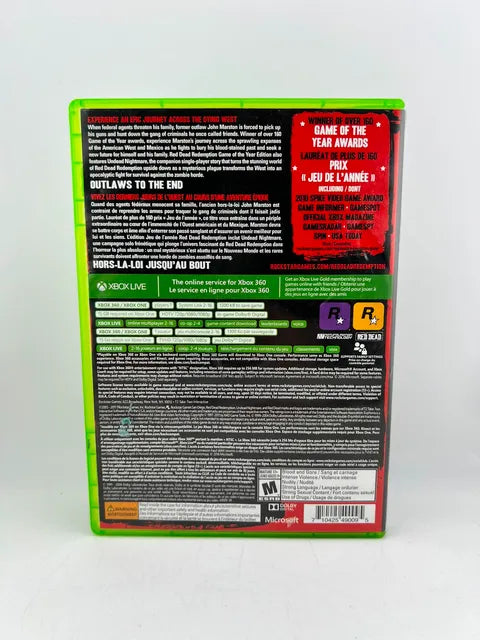 Red Dead Redemption Game of the Year Xbox 360 X360 / Xbox One Xone