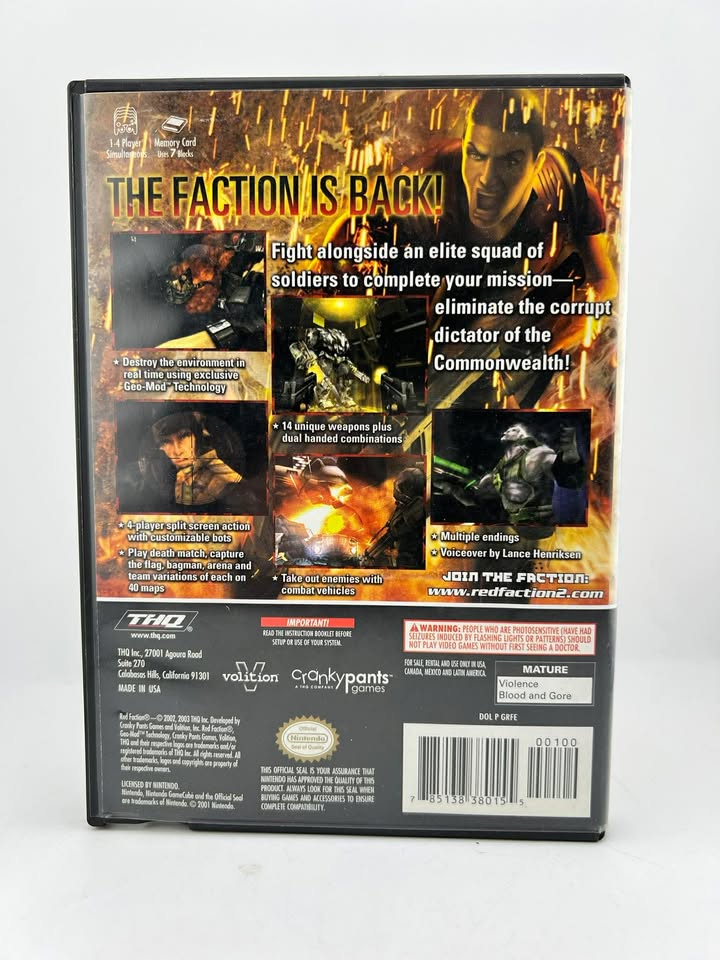 Red Faction II 2 Nintendo GameCube NGC