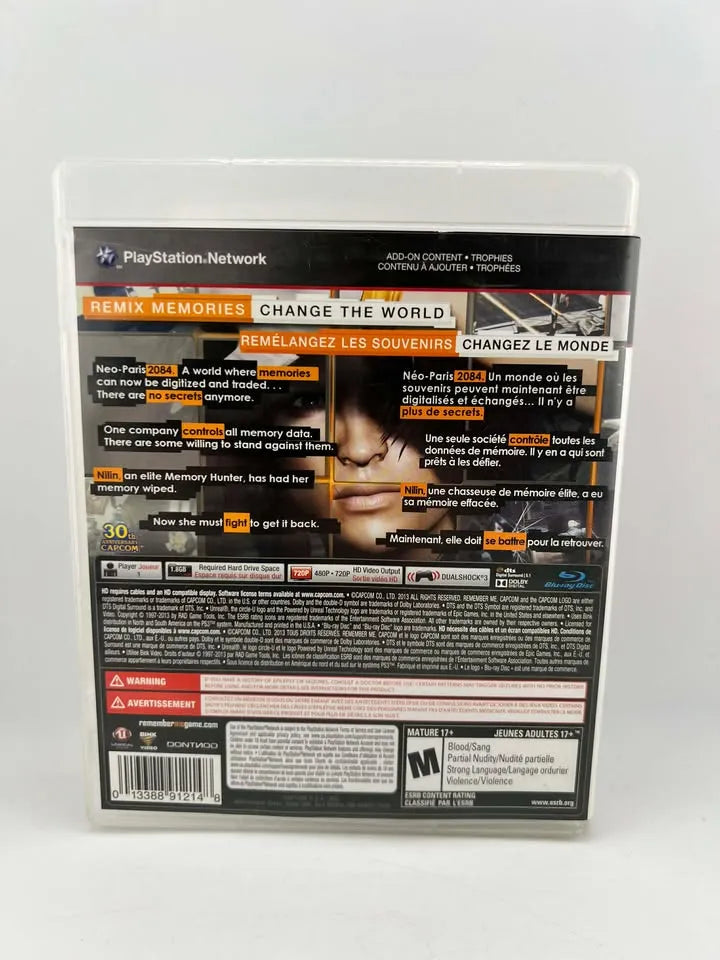 Remember Me Playstation 3 PS3