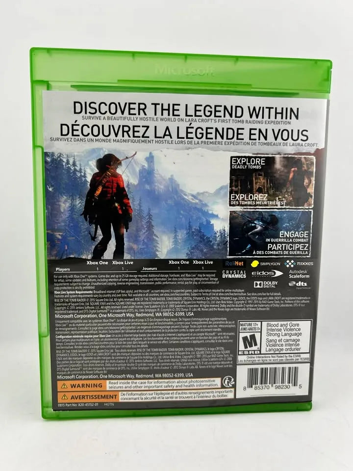 Rise of the Tomb Raider Xbox One XONE