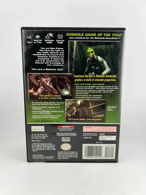 Tom Clancy's Splinter Cell Nintendo Gamecube Ngc