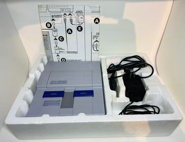 CONSOLE SUPER NINTENDO CONTROL SET SYSTEM SNES SNS-001 EN BOITE - jeux video game-x