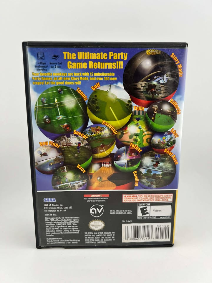 Super Monkey Ball 2 Player's Choice Nintendo Gamecube NGC