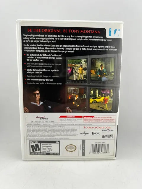 Scarface the World is Yours Nintendo Wii