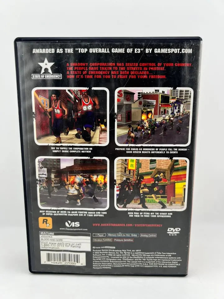 State of Emergency Greatest Hits Playstation 2 PS2