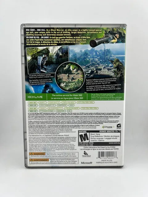 Sniper: Ghost Warrior Platinum Hits Xbox 360 X360