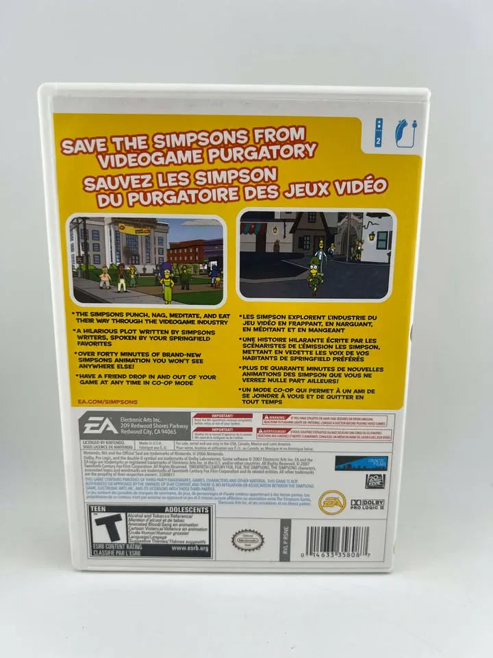 The Simpsons Game Nintendo Wii