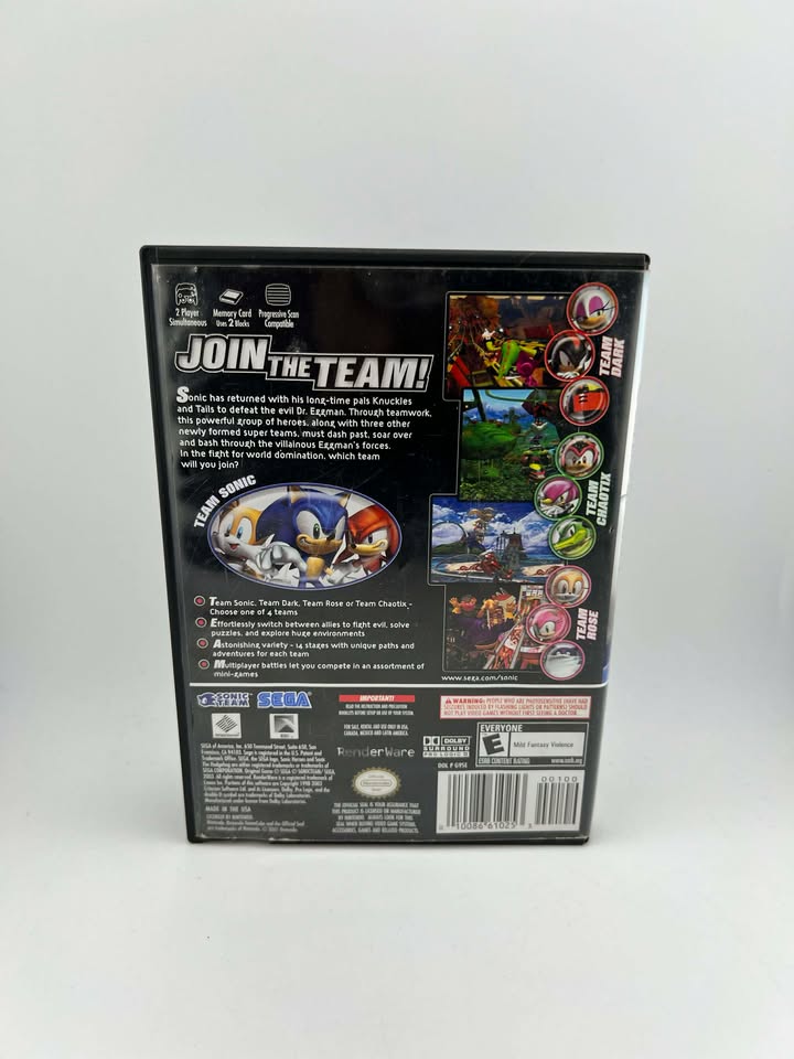 Sonic Heroes Nintendo Gamecube NGC