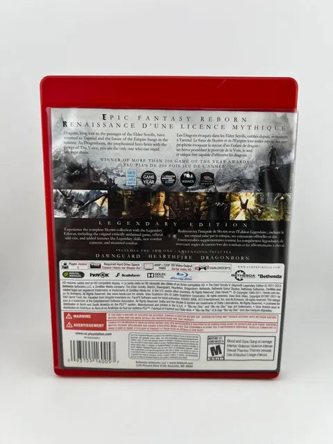 The Elder Scrolls V 5 : Skyrim Legendary Edition Greatest Hits PlayStation 3 PS3