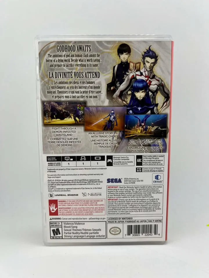 Shin Megami Tensei V Nintendo Switch
