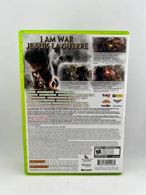 Warhammer 40,000: Space Marine Xbox 360 X360