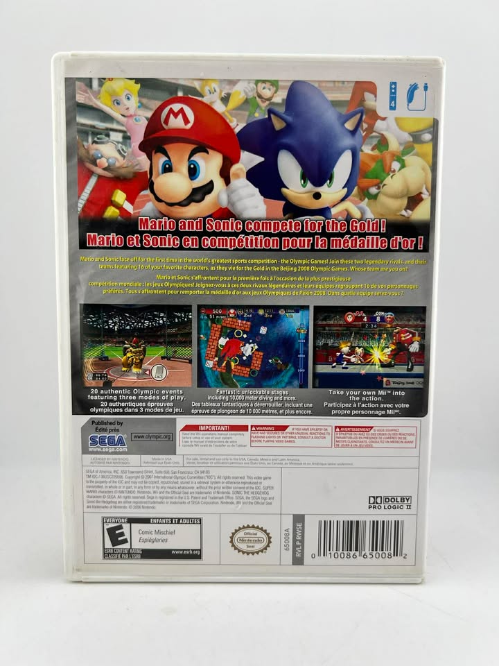 Mario And Sonic At The Olympic Games Beijing 2008 Nintendo Wii
