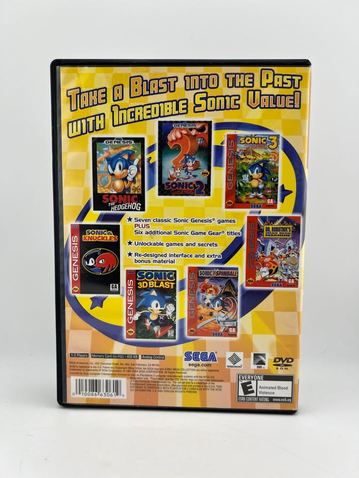 Sonic Mega Collection Plus Greatest Hits Playstation 2 PS2