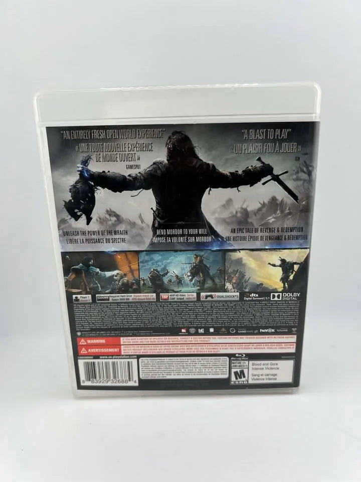 Middle Earth: Shadow of Mordor Playstation 3 PS3
