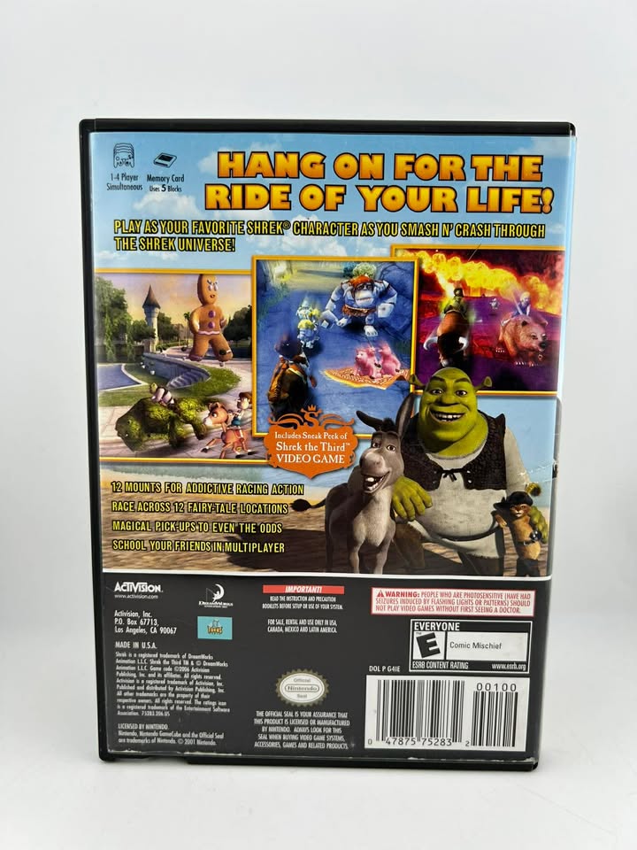 Shrek Smash and Crash Racing Nintendo Gamecube NGC
