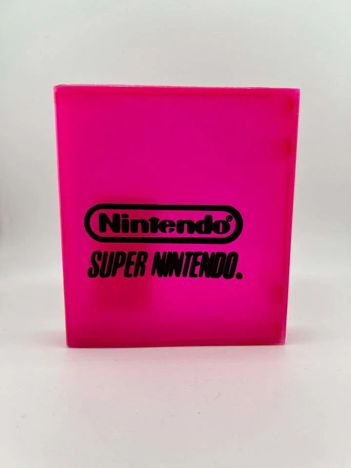 Boitier de Plastique Rose Super Nintendo SNES