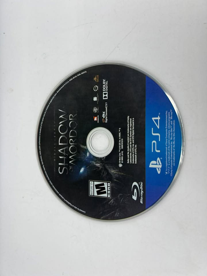 Middle Earth Shadow Of Mordor Playstation 4 Ps4