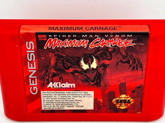 Spiderman Maximum Carnage Sega Genesis SG