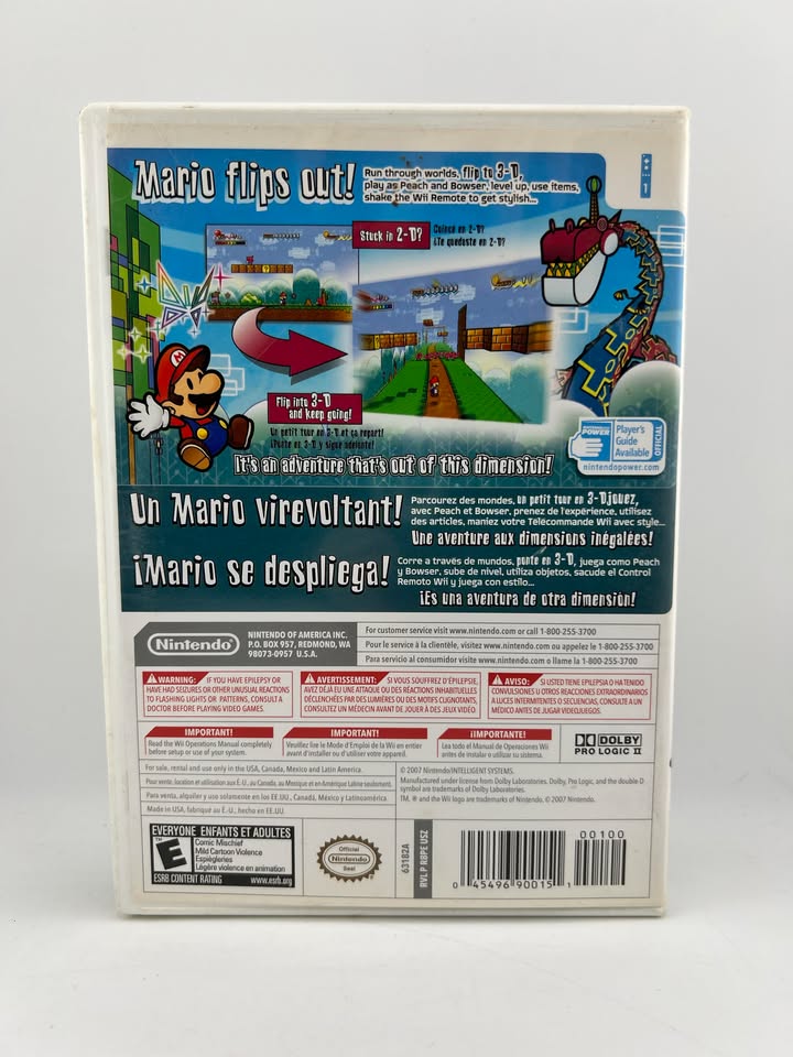Super Paper Mario Nintendo Wii