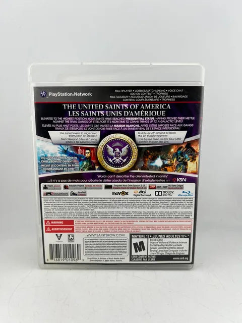Saints Row IV 4 Commander in Chief Edition Playstation 3 PS3