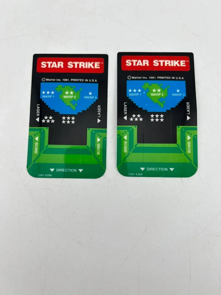 Carte d’overlay Star Strike Intellivision Intel
