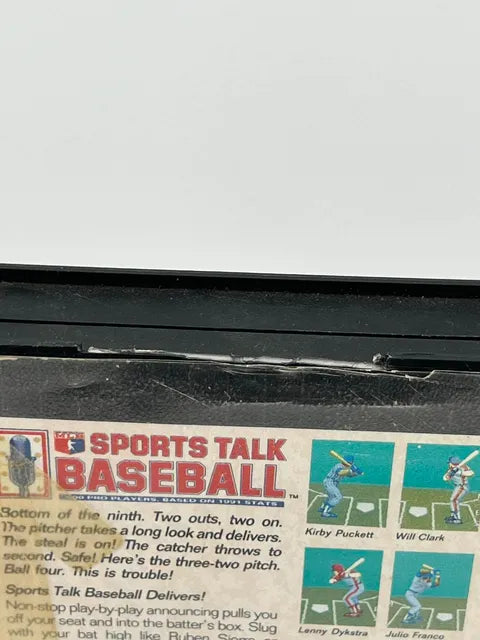 Sports Talk Baseball Sega Genesis Sg