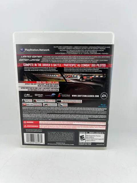 Need For Speed Shift 2 Unleashed Limited Edition Playstation 3 PS3